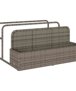 Galleggiante A Bordo Piscina Grigio 110x100x57 Cm In Polyrattan