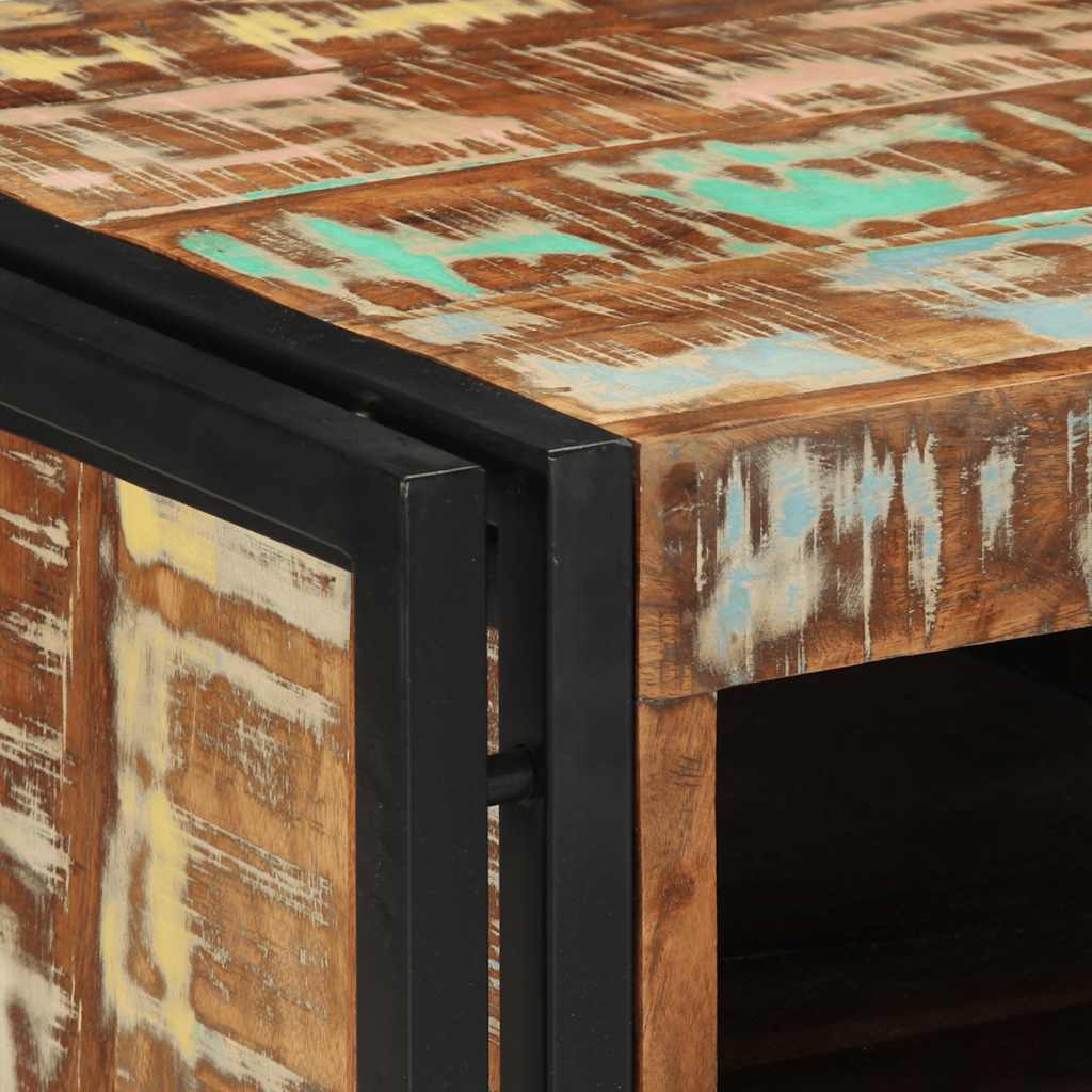 Comodino 40x40x59 Cm In Legno Massello Di Recupero