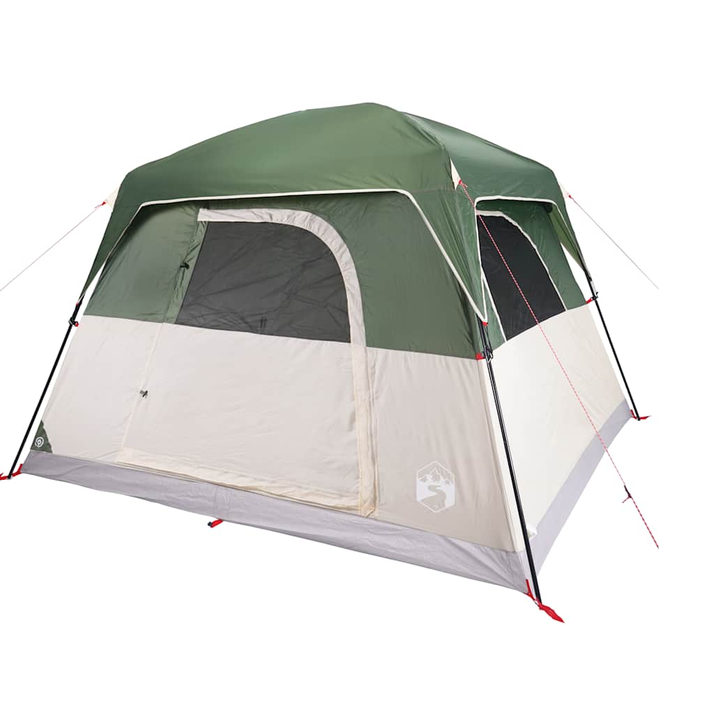 Tenda Da Campeggio A Cabina Per 4 Persone Verde Impermeabile