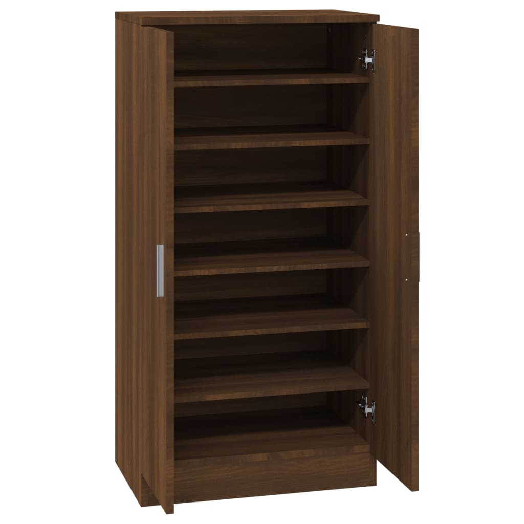 Scarpiera Rovere Marrone 55x35x108 Cm In Legno Multistrato - Image 3