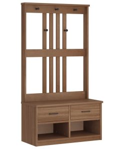 Albero Da Ingresso Sandnes 87x40x159,5 Cm In Legno Di Pino