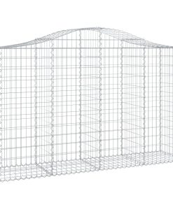 Cesti Gabbioni Ad Arco 12 Pz 200x50x120/140 Cm Ferro Zincato