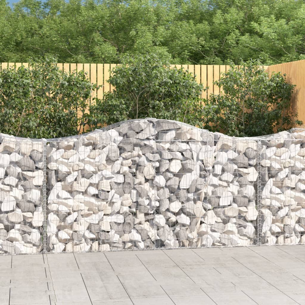 Cesti Gabbioni Ad Arco 25 Pz 200x50x100/120 Cm Ferro Zincato