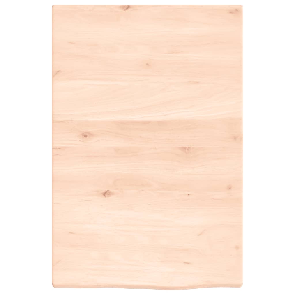 Ripiano A Parete 40x60x2 Cm Legno Massello Rovere Non Trattato