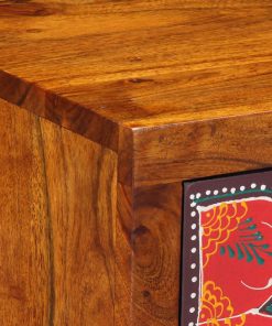 Comodini 2 Pz 35x35x45 Cm In Legno Massello Di Acacia