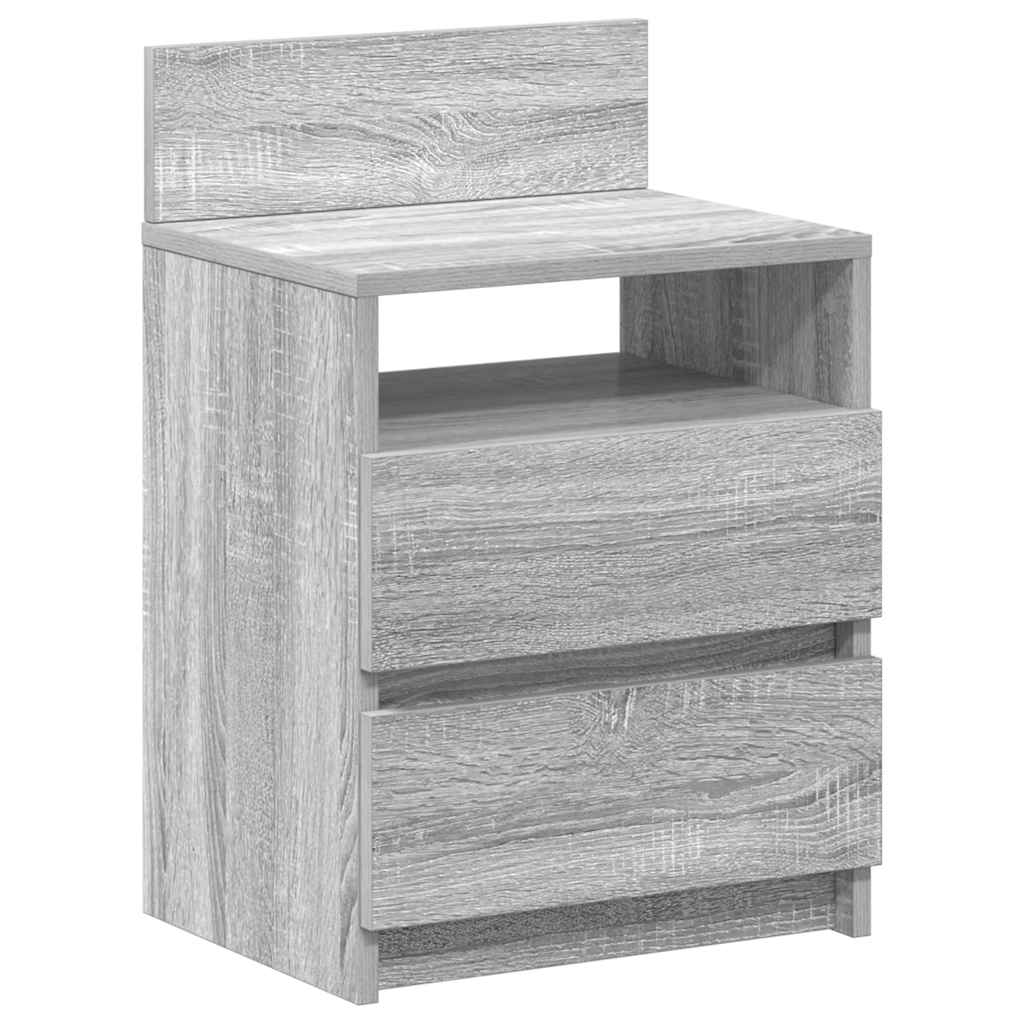 Comodini 2 Pz Con 2 Cassetti Grigio Sonoma 40x33x60 cm - Image 6