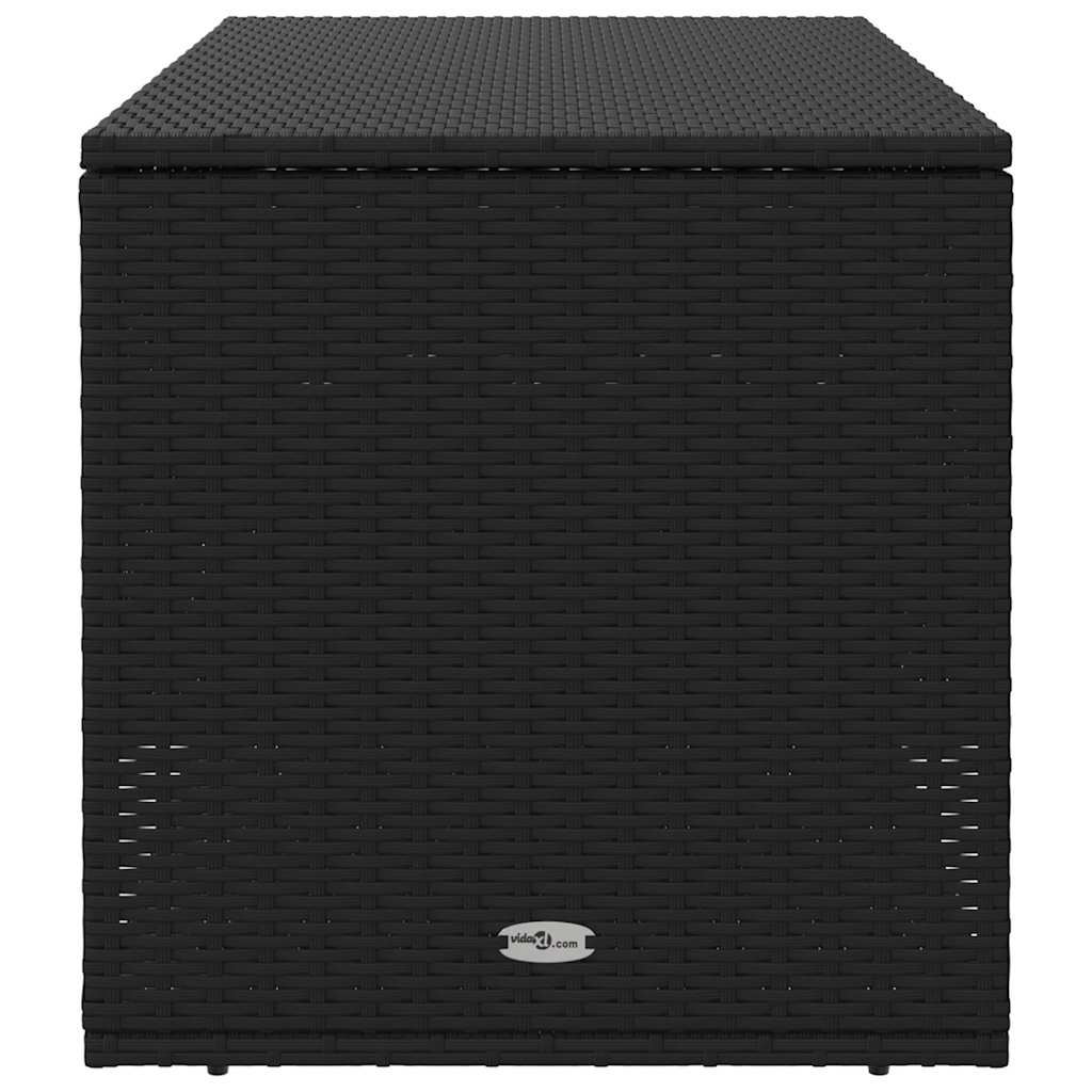 Scatola Per Cuscini Da Esterno Nero 100x55x55,5 Cm Polyrattan - Image 2