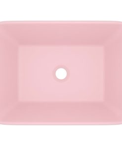 Lavandino Luxury Rosa Opaco 41x30x12 Cm In Ceramica