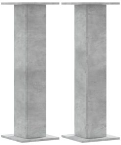 Supporti Altoparlanti 2 Pz Grigio 30x30x95 Cm Legno Multistrato