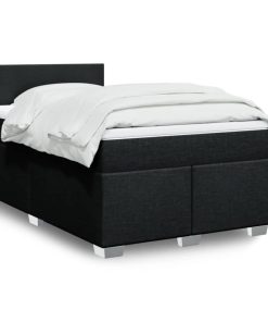 Giroletto A Molle Con Materasso Nero 120x200 Cm In Tessuto