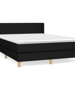 Giroletto A Molle Con Materasso Nero 140x200 Cm In Tessuto