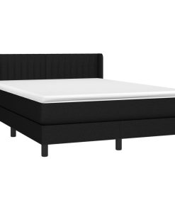 Giroletto A Molle Con Materasso Nero 140x200 Cm In Tessuto