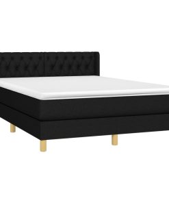 Giroletto A Molle Con Materasso Nero 140x200 Cm In Tessuto