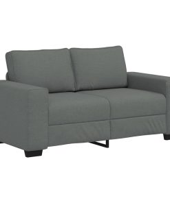 Divano A 2 Posti Grigio Scuro 120 Cm In Tessuto