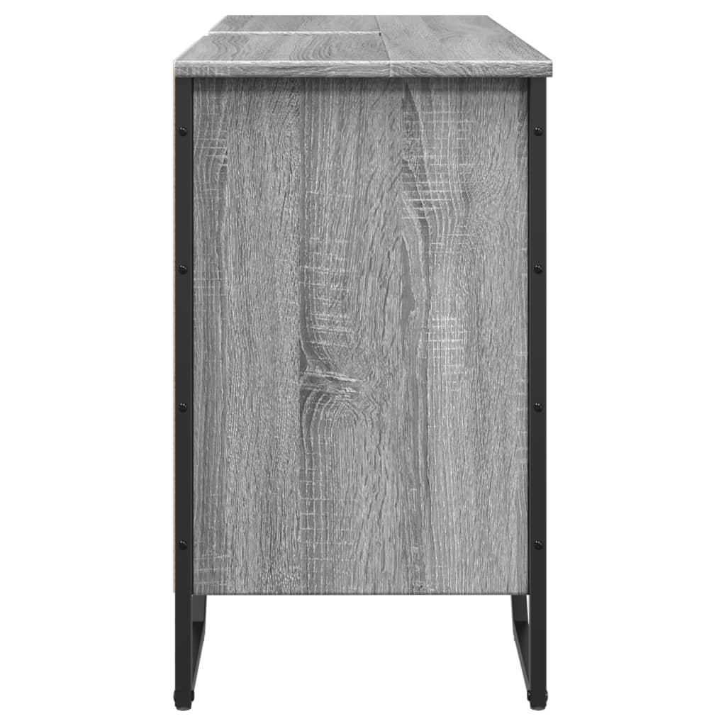 Mobile Lavabo Bagno Grigio Sonoma 91x35x60 Cm In Truciolato - Image 6