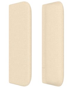 Testiera Ad Orecchio Crema 83x16x78/88 Cm In Tessuto