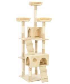 Albero Per Gatti Con Tiragraffi In Sisal 170 Cm Beige