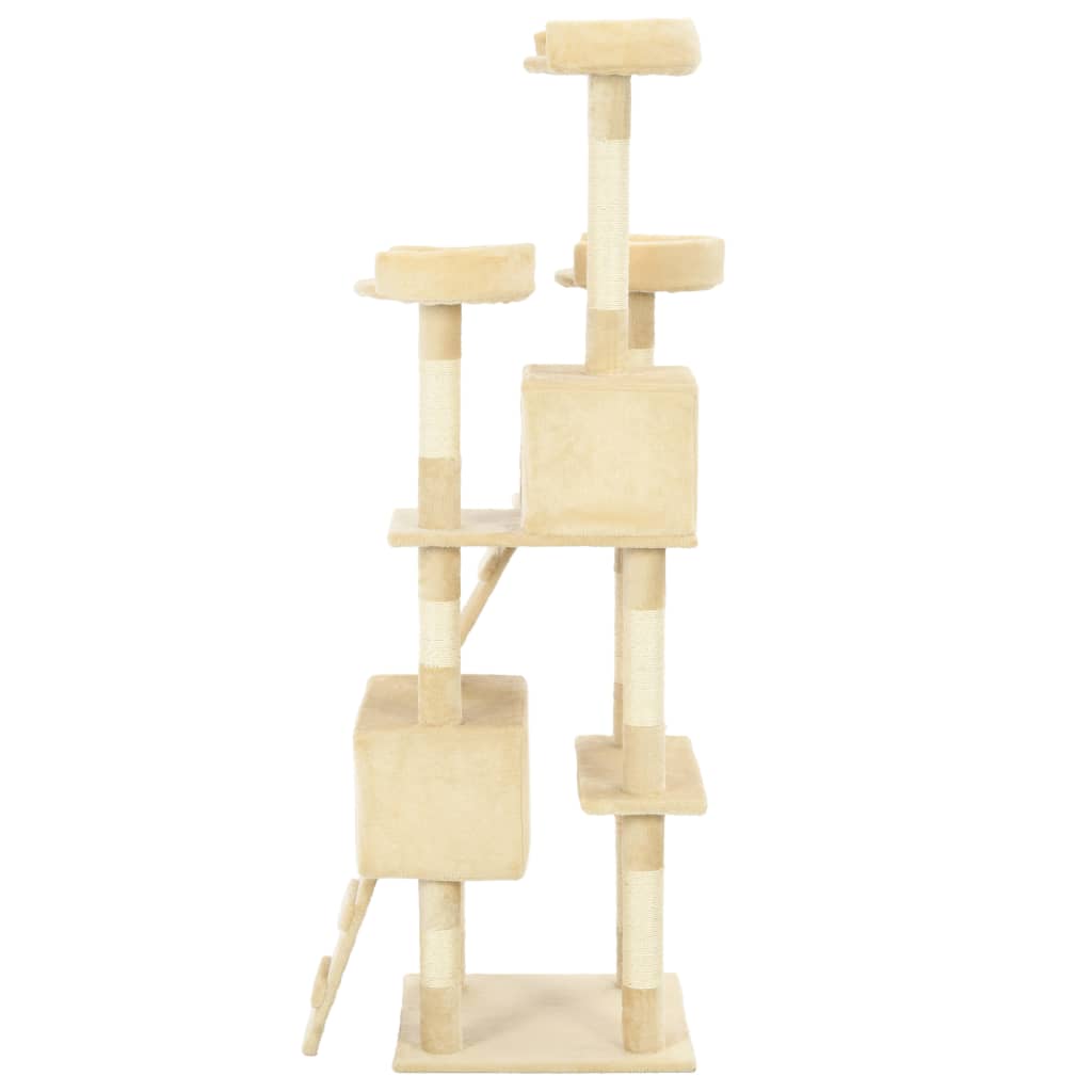 Albero Per Gatti Con Tiragraffi In Sisal 170 Cm Beige - Image 4