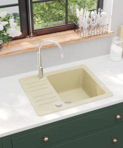 Lavello Da Cucina In Granito Vasca Singola Beige