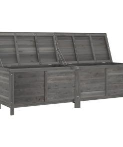Contenitore Giardino Antracite 198,5x50x56,5 Cm Massello Abete