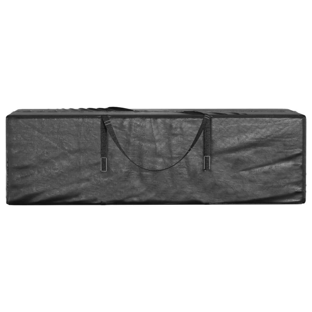 Borse Porta Cuscini Giardino 2pz Nere 135x40x55 Cm Polietilene - Image 4