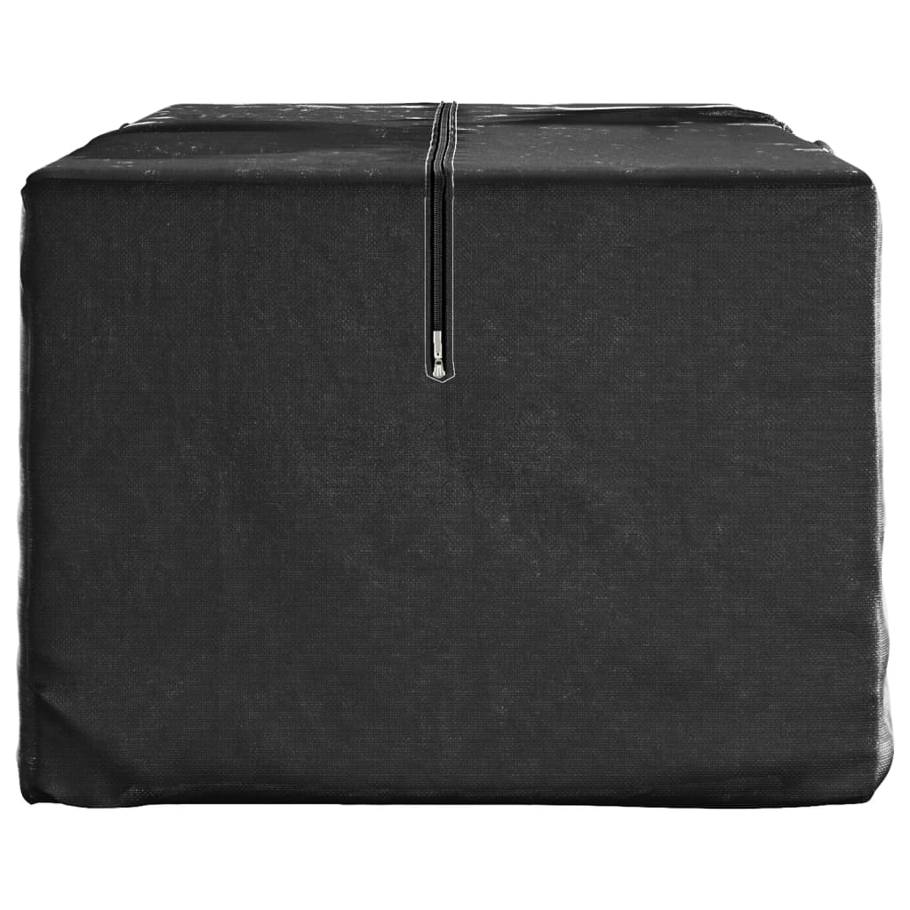 Borse Porta Cuscini Giardino 2pz Nere 135x40x55 Cm Polietilene - Image 3