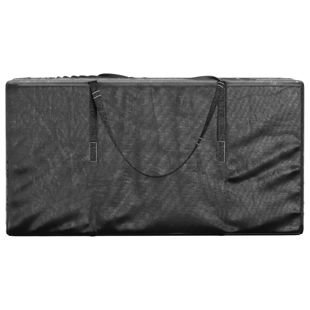 Borse Porta Cuscini Giardino 2pz Nere 150x75x75 Cm Polietilene - Image 4
