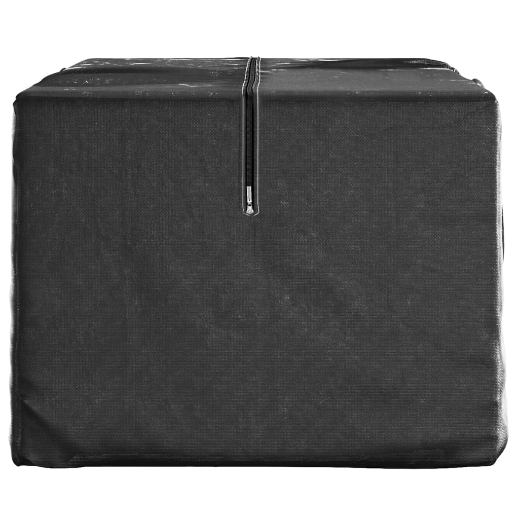 Borse Porta Cuscini Giardino 2pz Nere 150x75x75 Cm Polietilene - Image 3