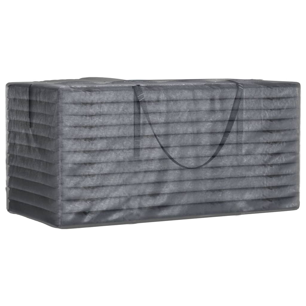 Borse Porta Cuscini Giardino 2pz Nere 150x75x75 Cm Polietilene - Image 5