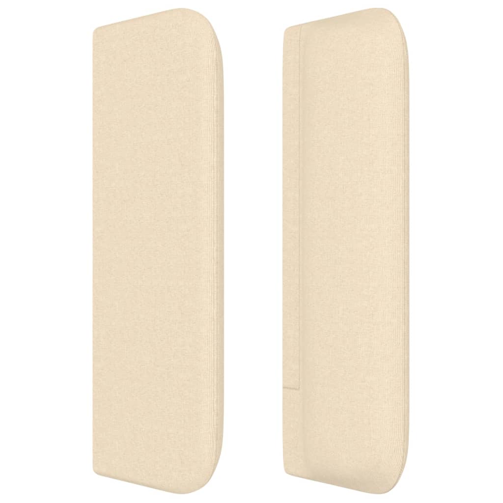 Testiera Ad Orecchio Crema 93x16x78/88 Cm In Tessuto