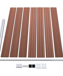 Set Pannelli Di Recinzione In Wpc 872x146 Cm Marrone