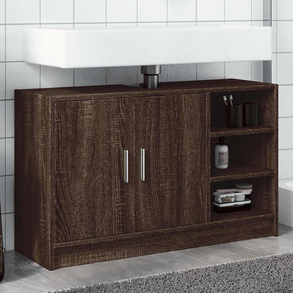 Mobile Lavabo Rovere Marrone 90x29x55 Cm In Truciolare