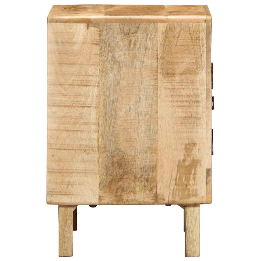 Comodino 40x32x46 Cm In Legno Massello Di Mango Grezzo