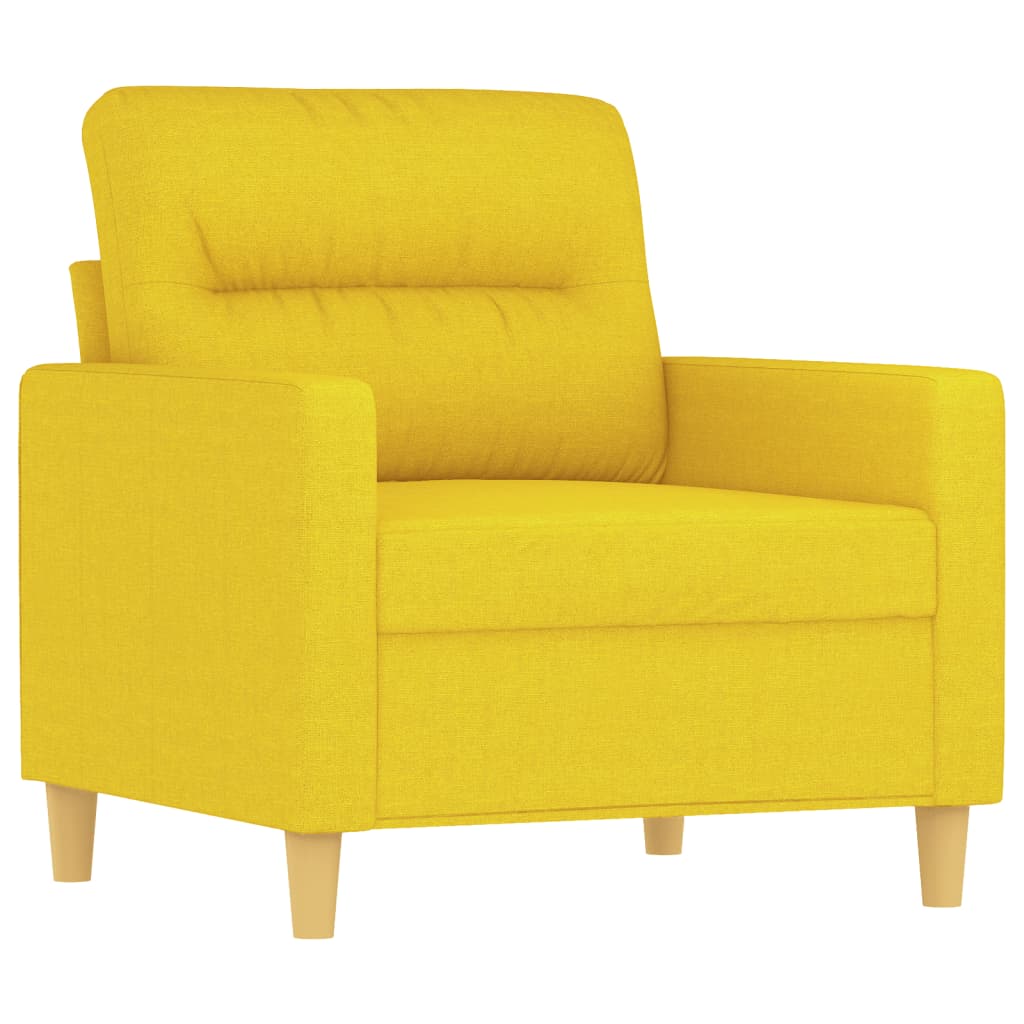 Poltrona Giallo Chiaro 60 Cm In Tessuto - Image 4