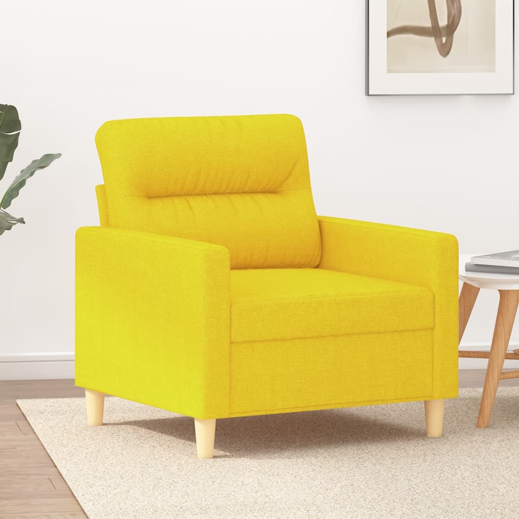 Poltrona Giallo Chiaro 60 Cm In Tessuto - Image 5