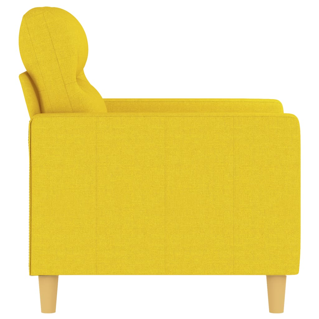 Poltrona Giallo Chiaro 60 Cm In Tessuto