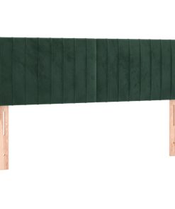 Testiera A Led Verde Scuro 144x5x78/88 Cm In Velluto