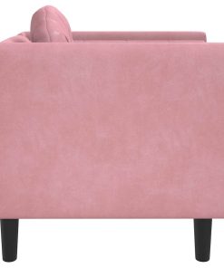 Poltrona Con Cuscino Rosa In Velluto