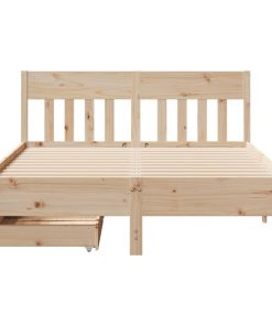 Letto Senza Materasso 160x200 Cm In Legno Massello Di Pino