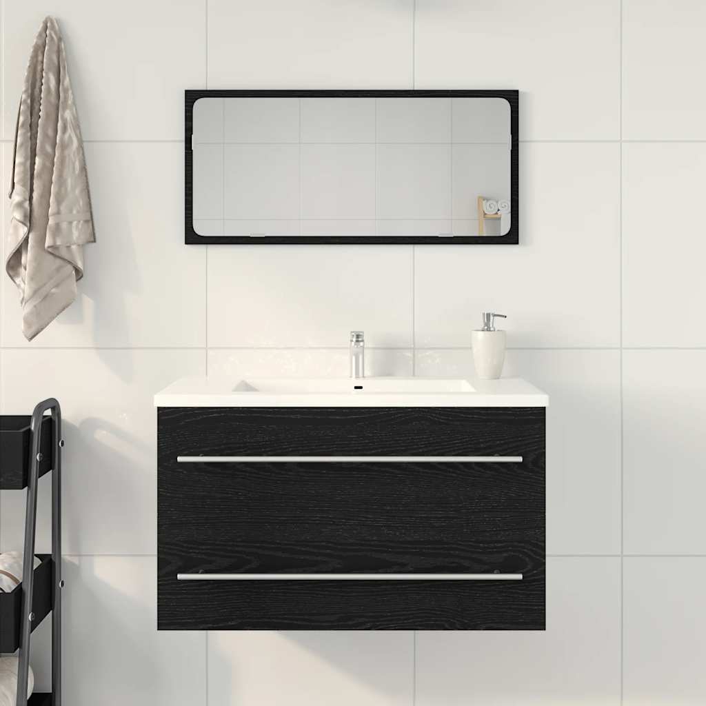 Mobile Lavabo Da Bagno Rovere Nero 80x38,5x48 Cm In Truciolato - Image 5