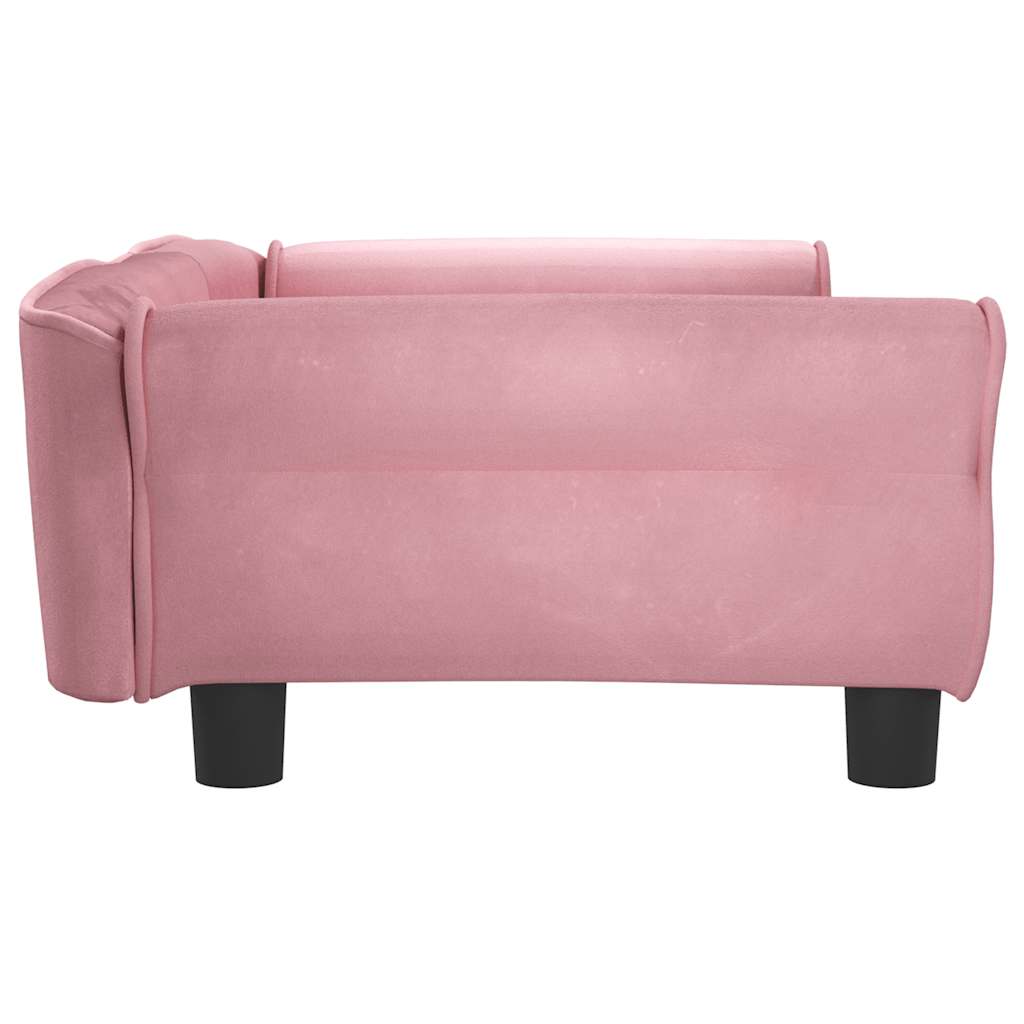 Lettino Per Cani Rosa 95x55x30 Cm In Velluto