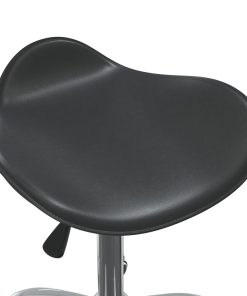 Sedia Da Pranzo Girevole Nera In Similpelle