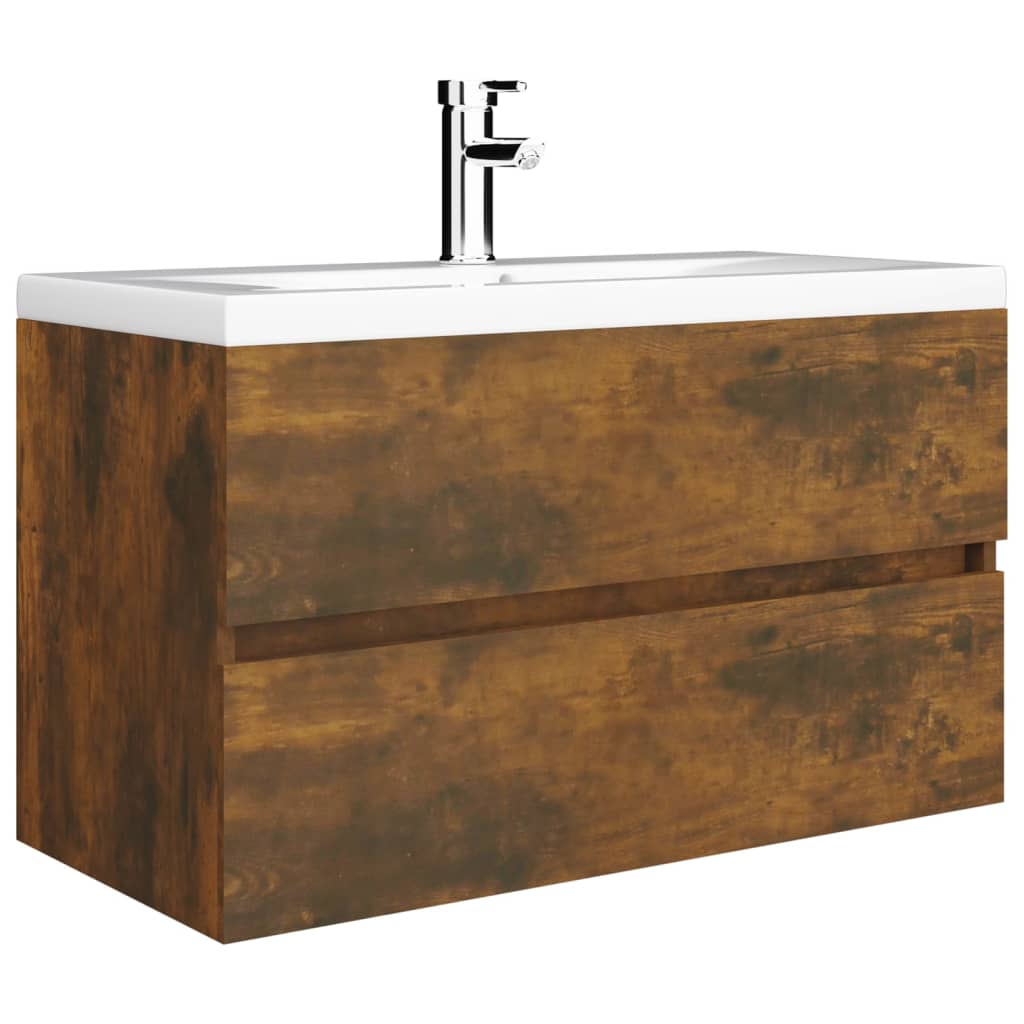Mobile Sottolavabo Rovere Fumo 80x38,5x45 Cm Legno Multistrato - Image 3