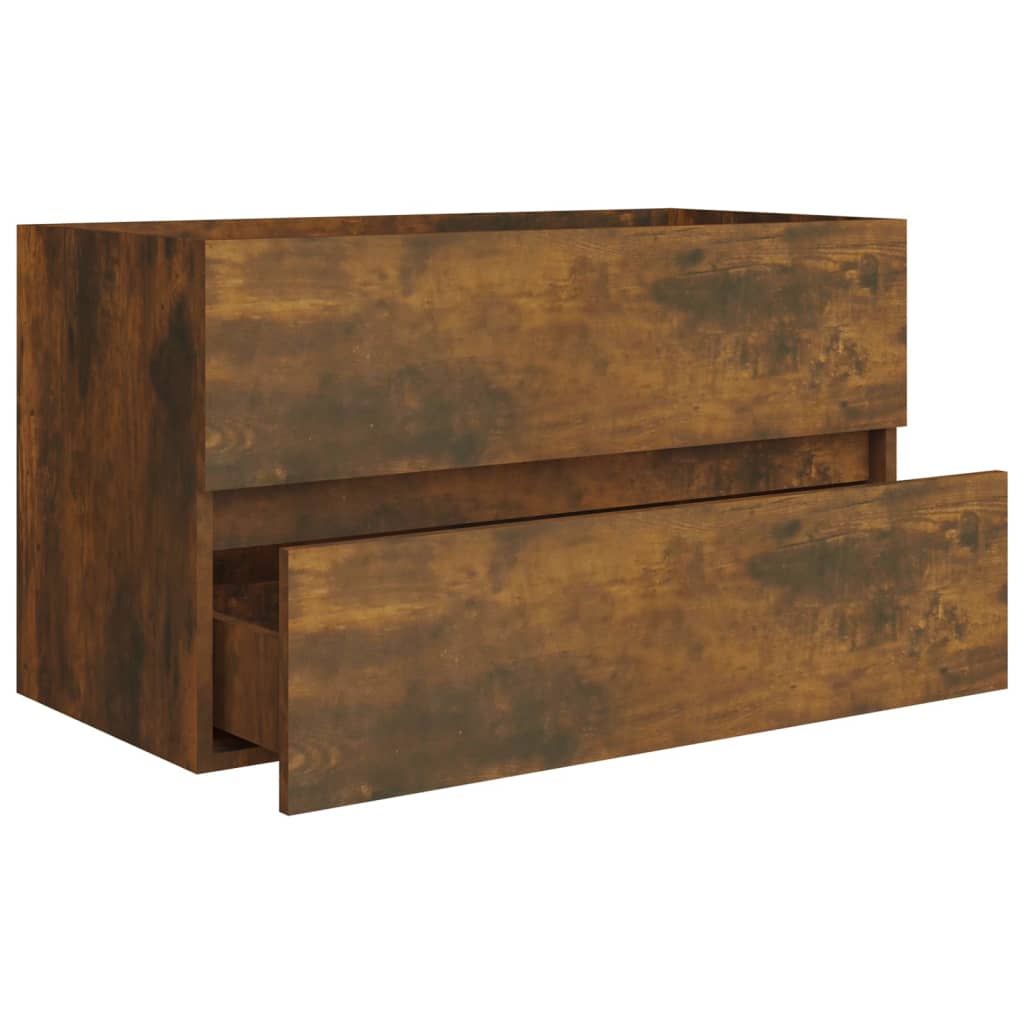 Mobile Sottolavabo Rovere Fumo 80x38,5x45 Cm Legno Multistrato - Image 6