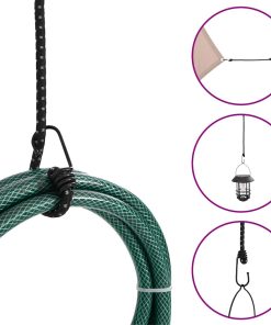 Corde Elastiche Con Strisce Riflettenti E Ganci 10 Pz 100 cm