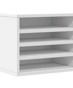 Organizer Per La Scrivania Bianco 36x26x29,5 Cm In Multistrato