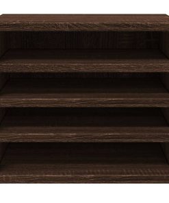 Organizer Scrivania Rovere Marrone 36x26x29,5 Legno Multistrato