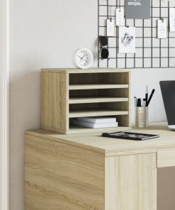 Organizer Scrivania Rovere Sonoma 36x26x29,5 Legno Multistrato