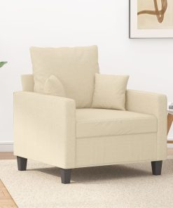 Poltrona Crema 60 Cm In Tessuto