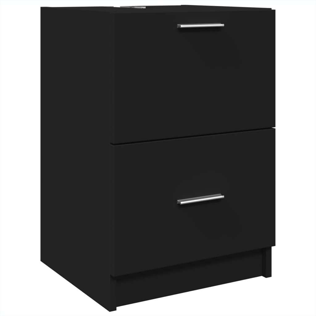 Mobile Lavabo Nero 80x33x60 Cm In Legno Multistrato - Image 6